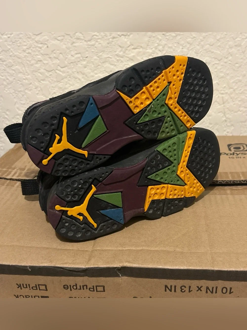 Air Jordan Retro 7 Bordeaux Sneakers in Black, Gray and Maroon 11C